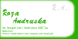 roza andruska business card